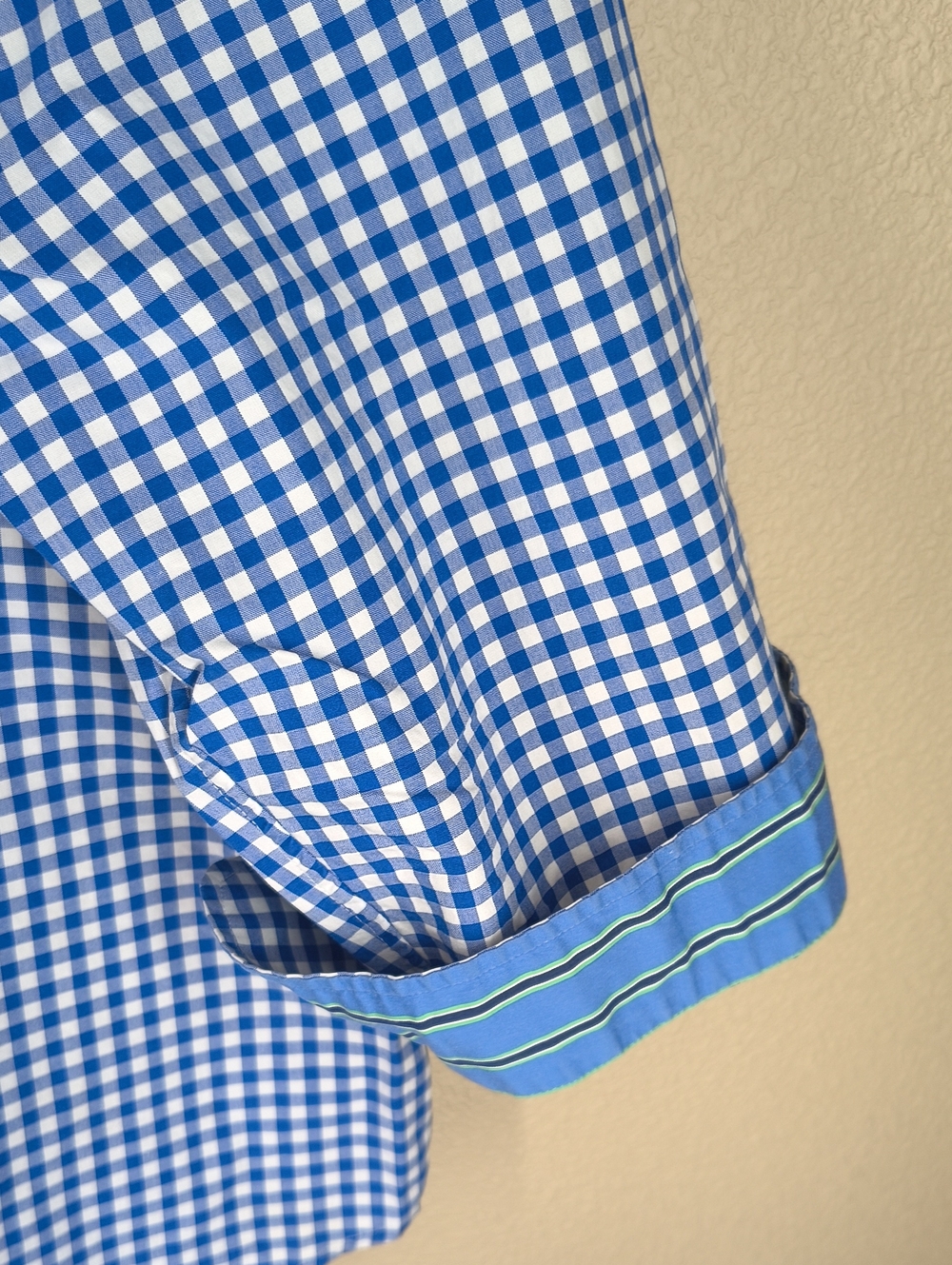 Lauren Ralph Lauren Blue Gingham Button-Down Shirt Cotton XL - Picture 5 of 9